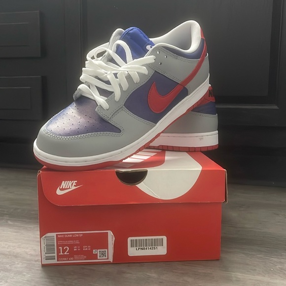 Nike Dunk Low SP size 12 worn once with red flakes in blue toe!🔥 - Picture 1 of 4